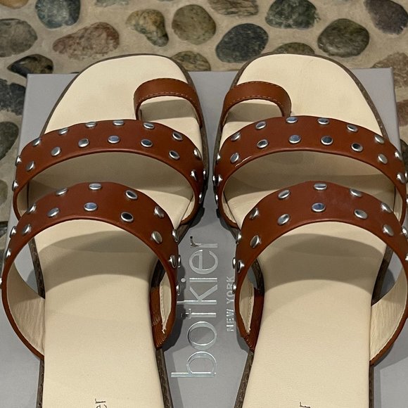 Botkier New York Studded Slide Sandals with Toe Ring - Picture 3 of 6